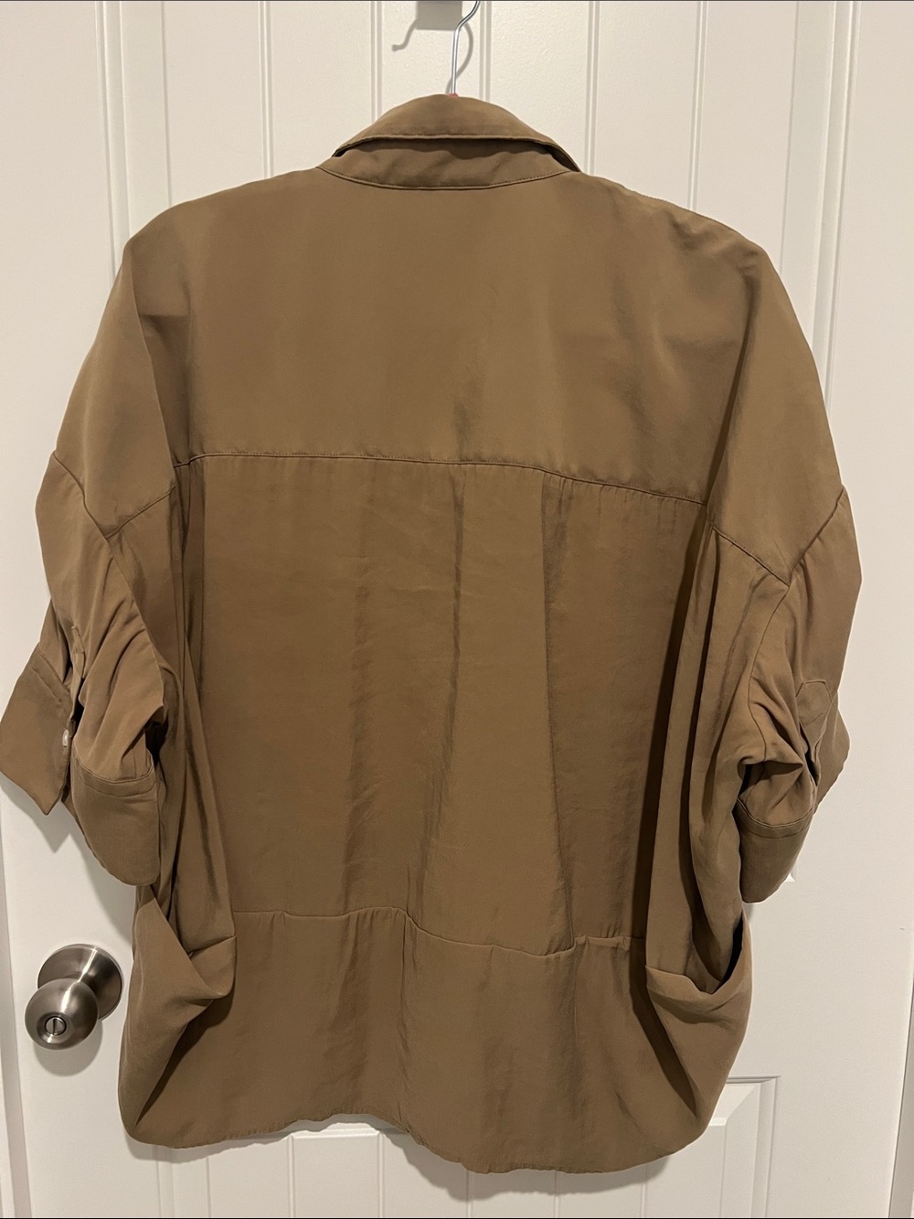 Banana Republic Black Oversized Women's Collared Blouse ( 241 bundle -tan one)! - Picture 15 of 15